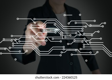 touching screen interface on circuit board  - Powered by Shutterstock - Get 15% off with code: PIKWIZARD15