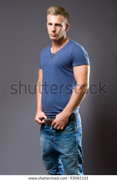 Tough Guy Portrait Muscular Fit Young Stock Photo 93065161 | Shutterstock
