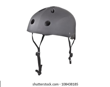 Tough Skater Crash Helmet Isolated With Clipping Path.