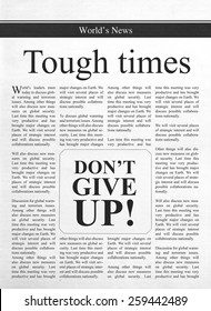 Tough Times, Don't Give Up