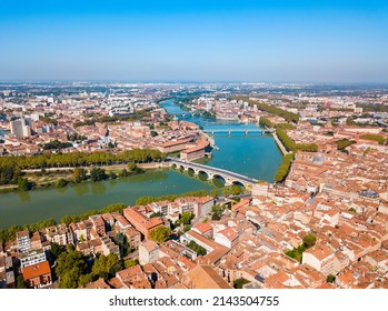 Toulouse Garonne River Aerial Panoramic View Stock Photo 2143504755 ...