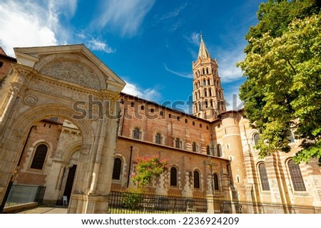 Toulouse Saint Sernin church in France