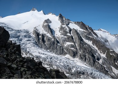 Tour Du Mont Blanc. Beautiful Views Of The Alps