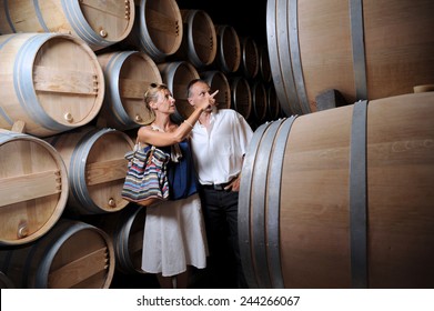 Tourism-Couple visiting a castle in the Bordeaux vineyard - Powered by Shutterstock