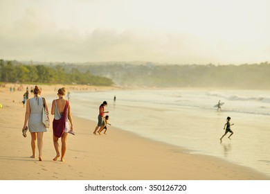 Tourist Beach At Seminyak, Bali, Indonesia