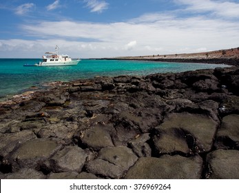 Tourist Cruise Boat In The Galapagos Islands