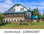 Tourist hostel on Magurka Wilkowicka near the city of Bielsko-Biala in Beskid Mały, Poland