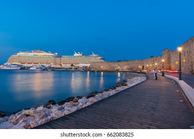 Tourist Port Of Rhodes, Greece