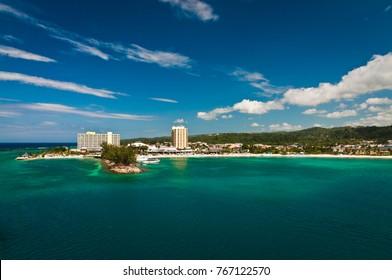 Tourist side of  Kingston, Jamaica viewed from the water