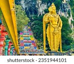 Tourist spots in Kuala Lumpur Malaysia, Petronas Twin Towers, Batu Caves, 