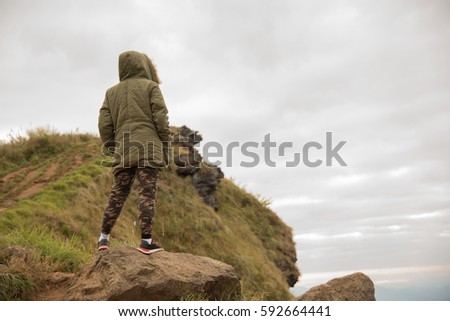 Similar – Foto Bild Irland, cliffs of moher, Frau, wandern