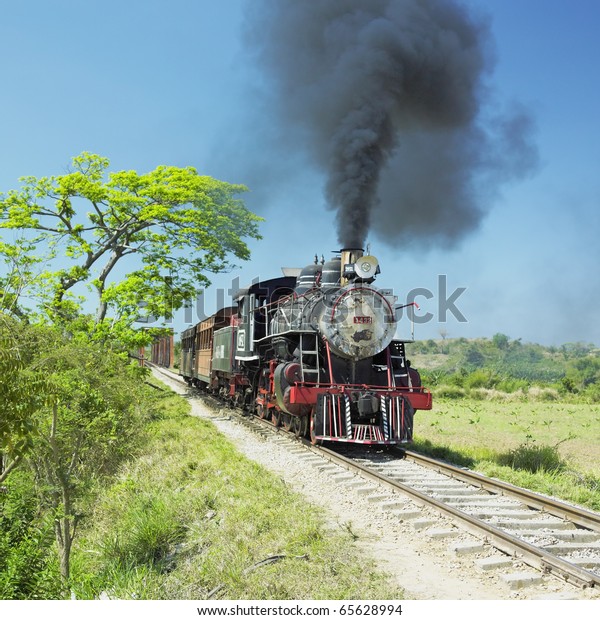 tourist train Valle de Los Ingenios, Sancti Spiritus\
Province, Cuba