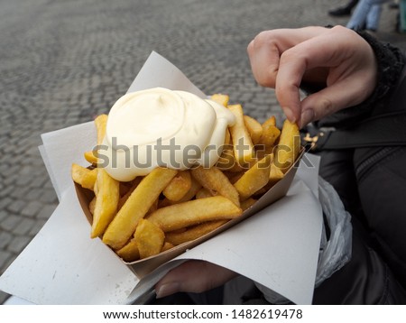 Similar – Image, Stock Photo fries Food Sausage