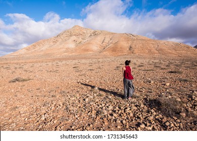 A Tourist Visit The Sacred Tindaya Mountain