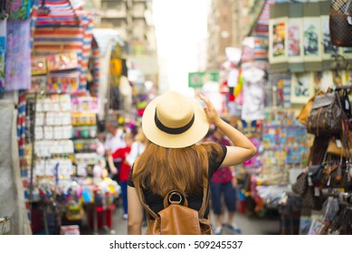 Tourist Is Visiting At Mongkok In Hong Kong.