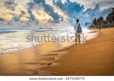 Similar – Image, Stock Photo Footprint in sand