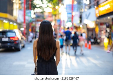 Tourist Woman In Ximending Of Taiwan