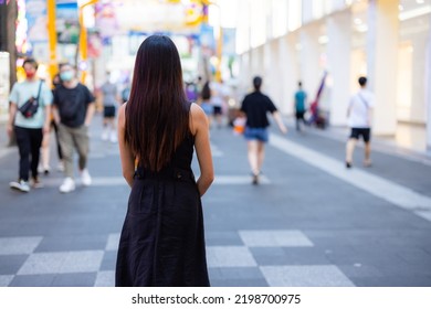 Tourist Woman In Ximending Of Taiwan