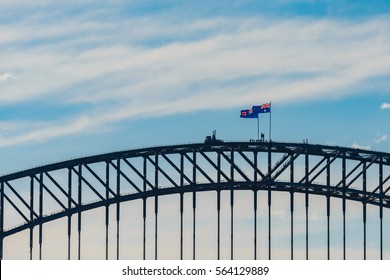 Tourists Climb Up To Top Of Sydney Harbour Bridge