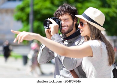 Tourists taking a picture 