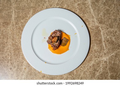 Tournedos Rossini Beef Steak And Foie Gras, Top View