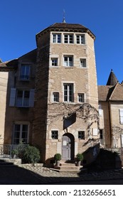 Tournus, France - 02 26 2022 : Tower And Treasurer's Lodge, Former Home Of Albert THIBAUDET, Exterior View, Town Of Tournus, Saône Et Loire Department, France