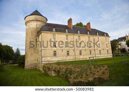 Tours Chateau at sunset. France