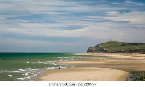 Toursists On The Beach Of Cap Blanc-Nez In The North Of France