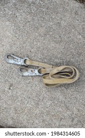 Tow Strap With Clamps On Concrete