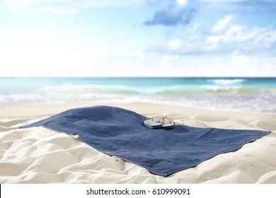 towel on beach