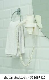 Towels on a stand - Shutterstock ID 581697313