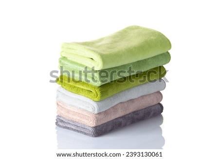 Towels stack isolate on white background.