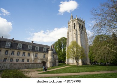 The tower of Abbey of Bec-Hellouin, Normandy, France