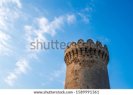 Tower of ancient castle, dated to the 13th century