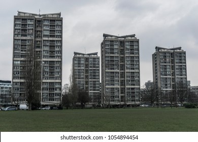 Tower Blocks In London Council Estate