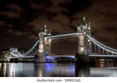 Tower Bridge In London At Night