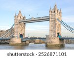 The Tower Bridge in London spans the mighty River Thames. Completed in 1894, this bridge remains one of the city’s most recognisable landmarks. 