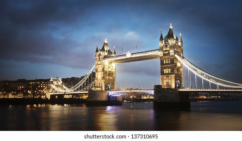 Tower Bridge At Night, London