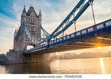 Tower Bridge with sun flare 
