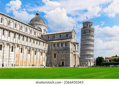 Tower and cathedral, famous landmarks of Pisa, Italy - Shutterstock ID 2366433343