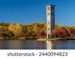 The Tower Clock at Furman University in autumn