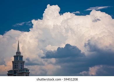 Tower in the clouds