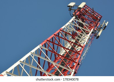  Tower of communication with antennas 