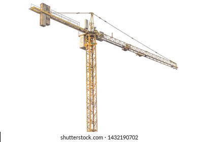 Construction Crane Isolated On White Background Stock Photo 1267242409 ...