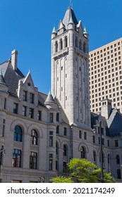 tower and facade of landmark milwaukee federal building and courthouse building