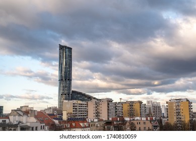 A Tower Known As Sky Tower In Wroclaw, Poland