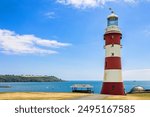 Smeaton´s Tower Lighthouse on the Hoe at Plymouth, Devon, Uk