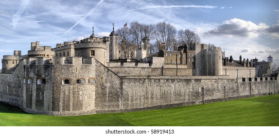 The Tower Of London, Medieval Castle And Prison - High Dynamic Range HDR