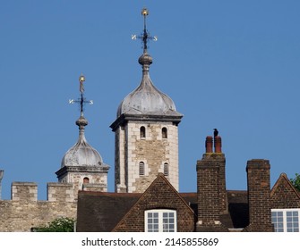 Tower Of London Rooftops With Raven
