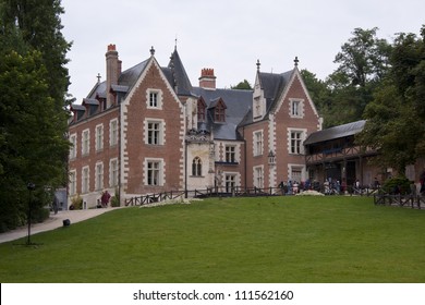 The Tower Of The Main Facade Of The Castle Of Clos LucÃ?Â¨Ã?Â¨, In The Ancient Village Of Amboise, Loire Valley